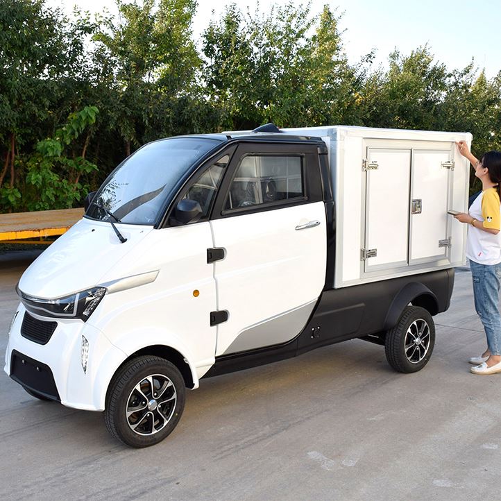 4 Wheel Electric Delivery Cargo Truck, Mini Pickup Commercial Used Camion